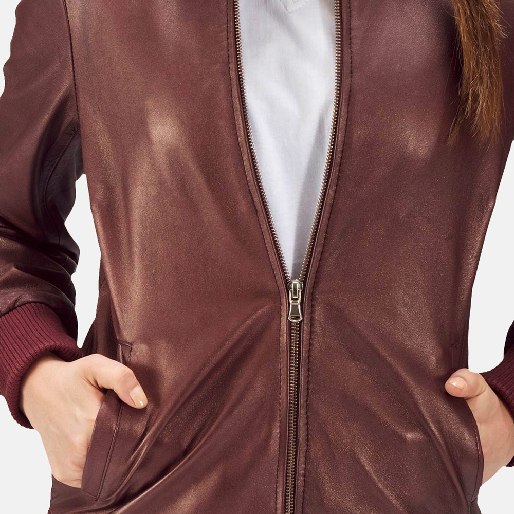 Maroon-Classic-Bomber-Jacket-Zoom-5-1491407257344