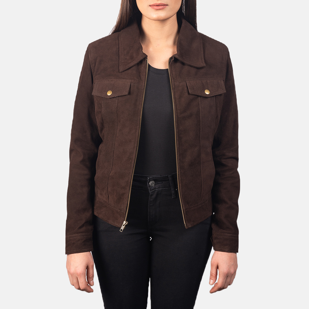 Suzy Mocha Suede Jacket For Women 2-1551971416332
