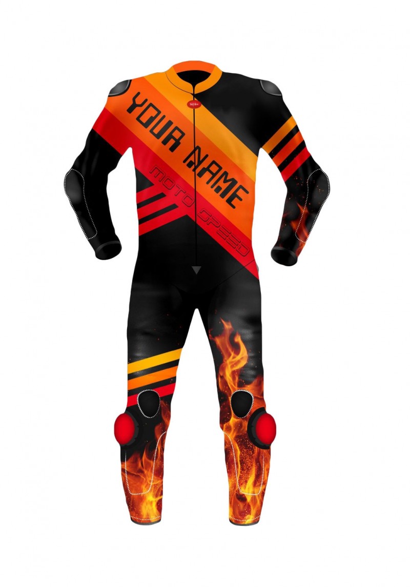 Eviron Custom 1-Piece Motorcycle Leather Suit - MotoGP Replica With CE Armour & Free Gloves